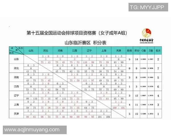 全运会积分榜更新杭州排球队以89分稳居第一名