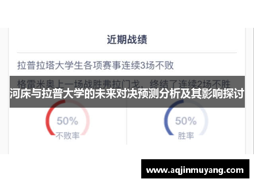 河床与拉普大学的未来对决预测分析及其影响探讨